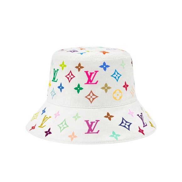 Louis Vuitton White LV x TM Reversible Superflat Bucket Hat S sz main image 11